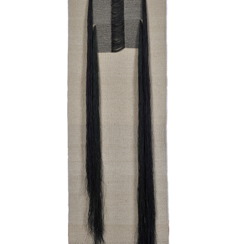 “Medioevo”, 2011, weaving, hemp and linen, 200 x 50 cm, ph cr. Patricia Novoa, copyright Carolina Yrarrázaval